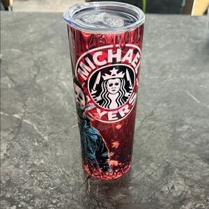 Michael Myers Tumbler with Red Design